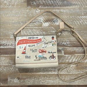 Spartina 449 Gold and Tan Crossbody Bag